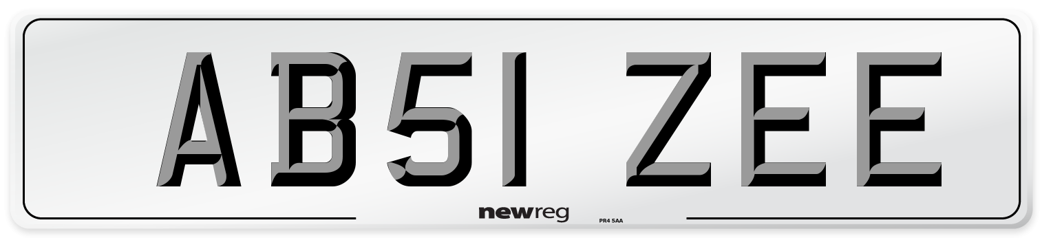 AB51 ZEE Number Plate from New Reg